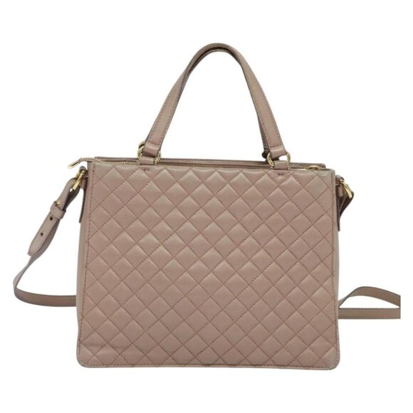 Salvatore Ferragamo Vala Shoulder Bag Leather Pink Gold Auth - Picture 3 of 16